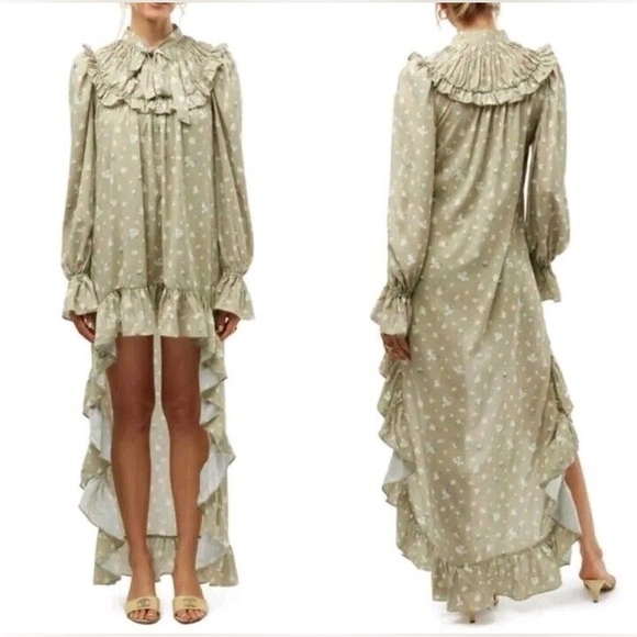 WeWoreWhat High Low Polka Dot Floral Dress Flowy Size Medium NWOT Fairycore - Picture 1 of 8